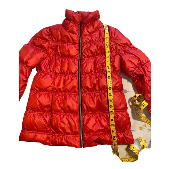 Guess Jeans Women's Red Down Puffer Jacket Sz S - Picture 6 of 7